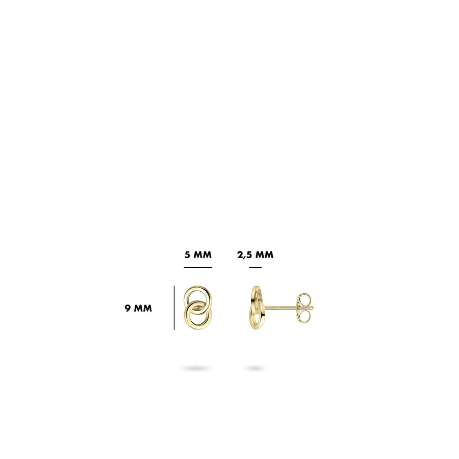 Interlinking 14k Gold Earrings
