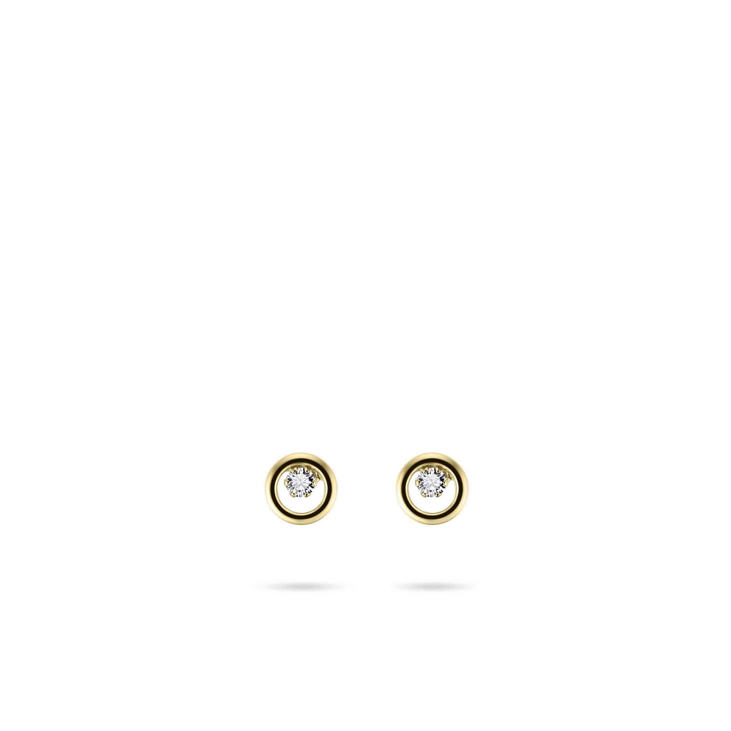 Circle 14k Gold Earrings