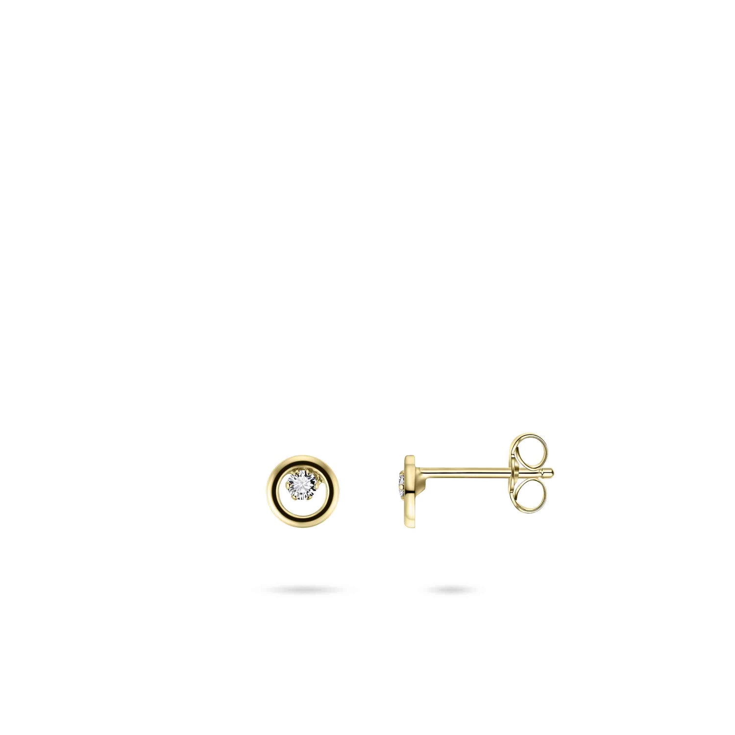 Circle 14k Gold Earrings