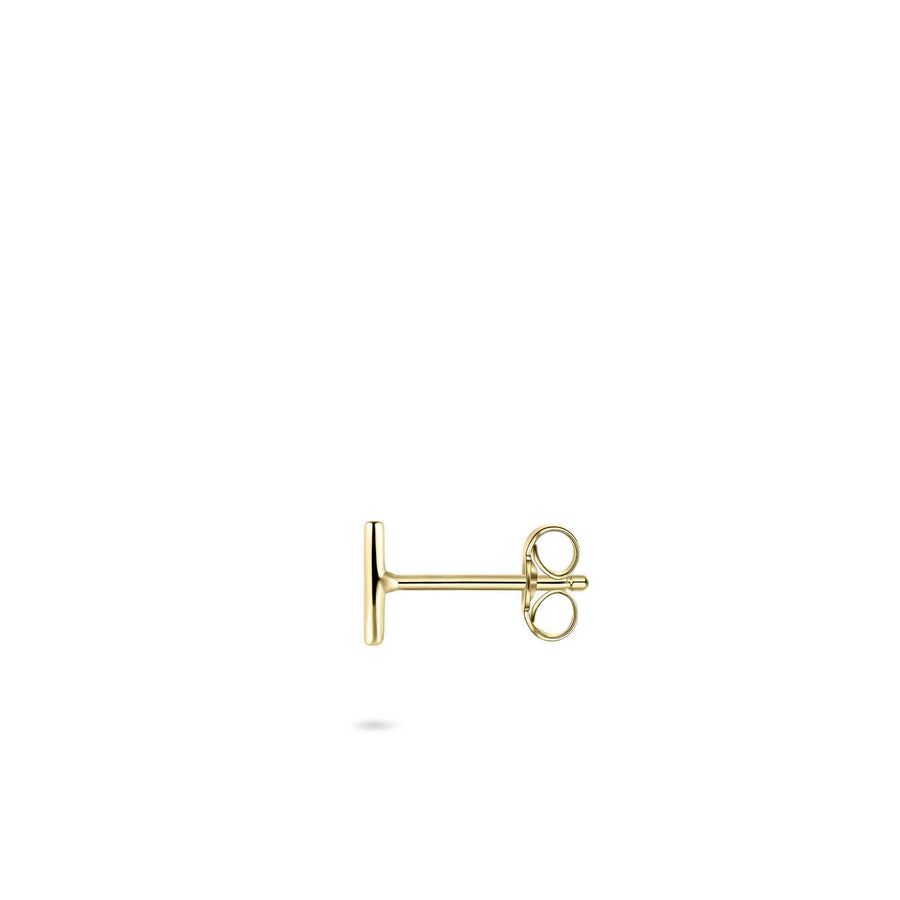 Polished Bar 14k Gold Stud Earrings