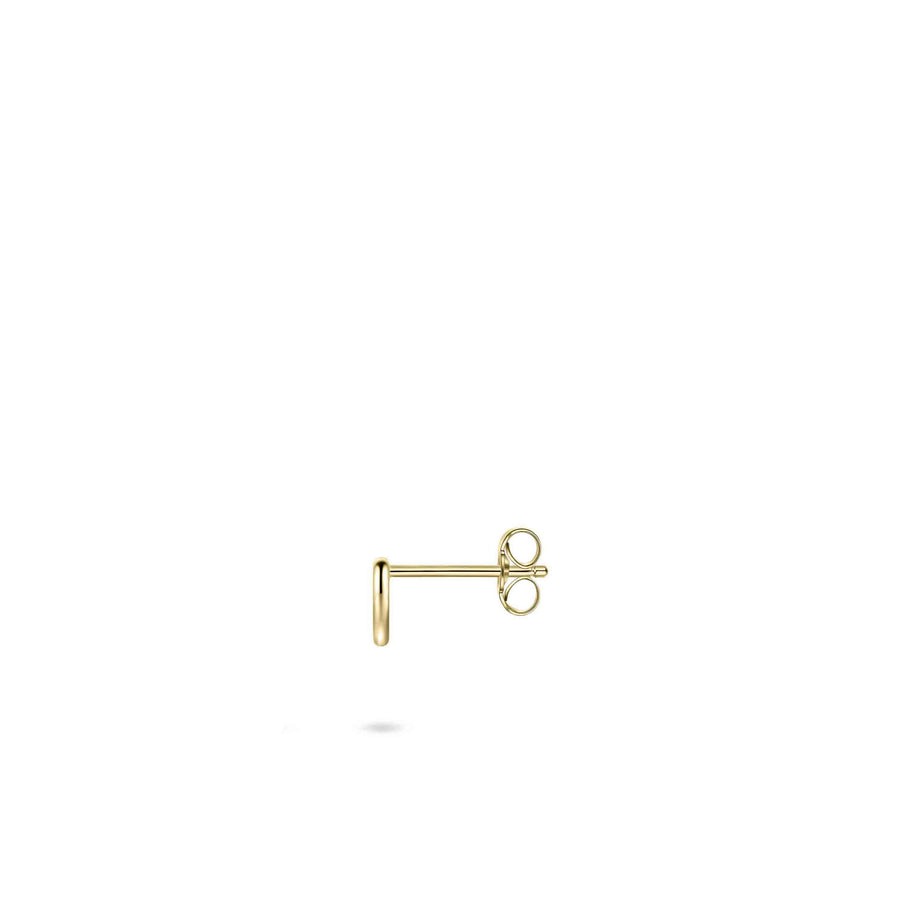 Polished Heart 14k Gold Stud Earrings