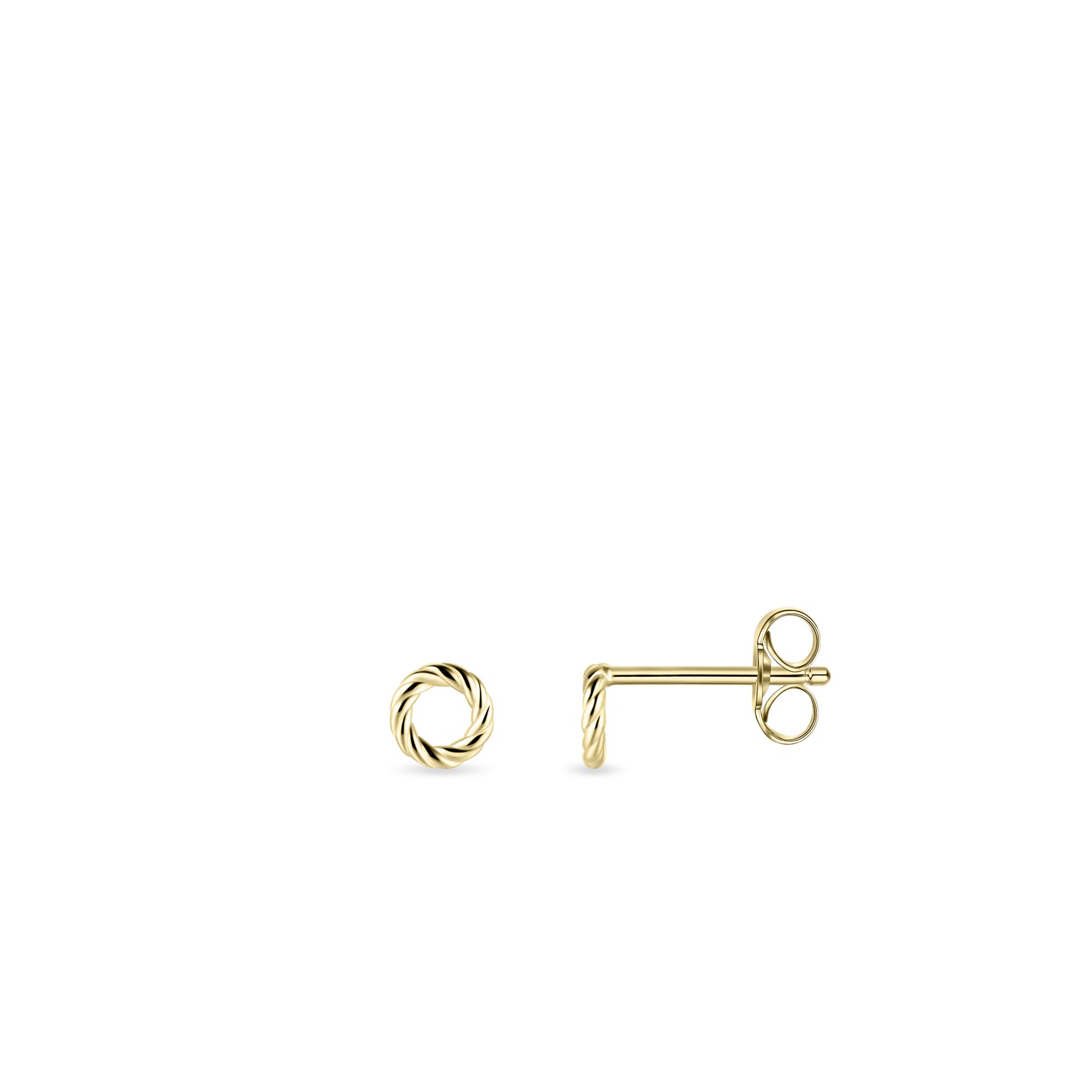 Rope Circle 14k Gold Earrings
