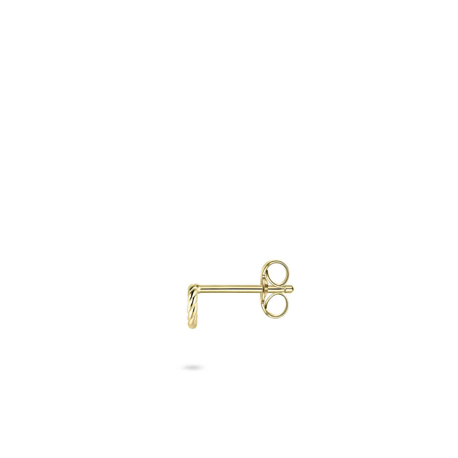Rope Circle 14k Gold Earrings