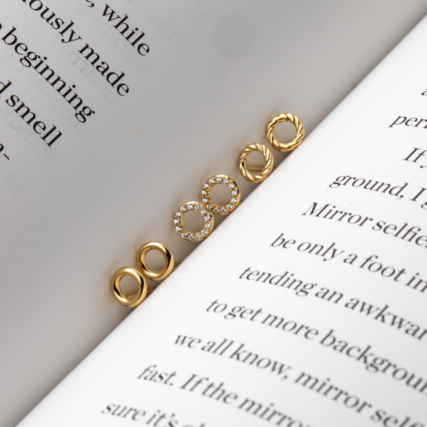 Polished Circle 14k Gold Earrings