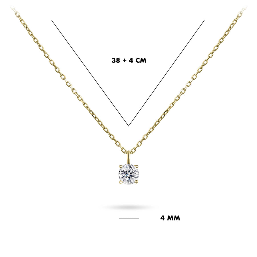 Brilliant 14k Yellow Gold Necklace