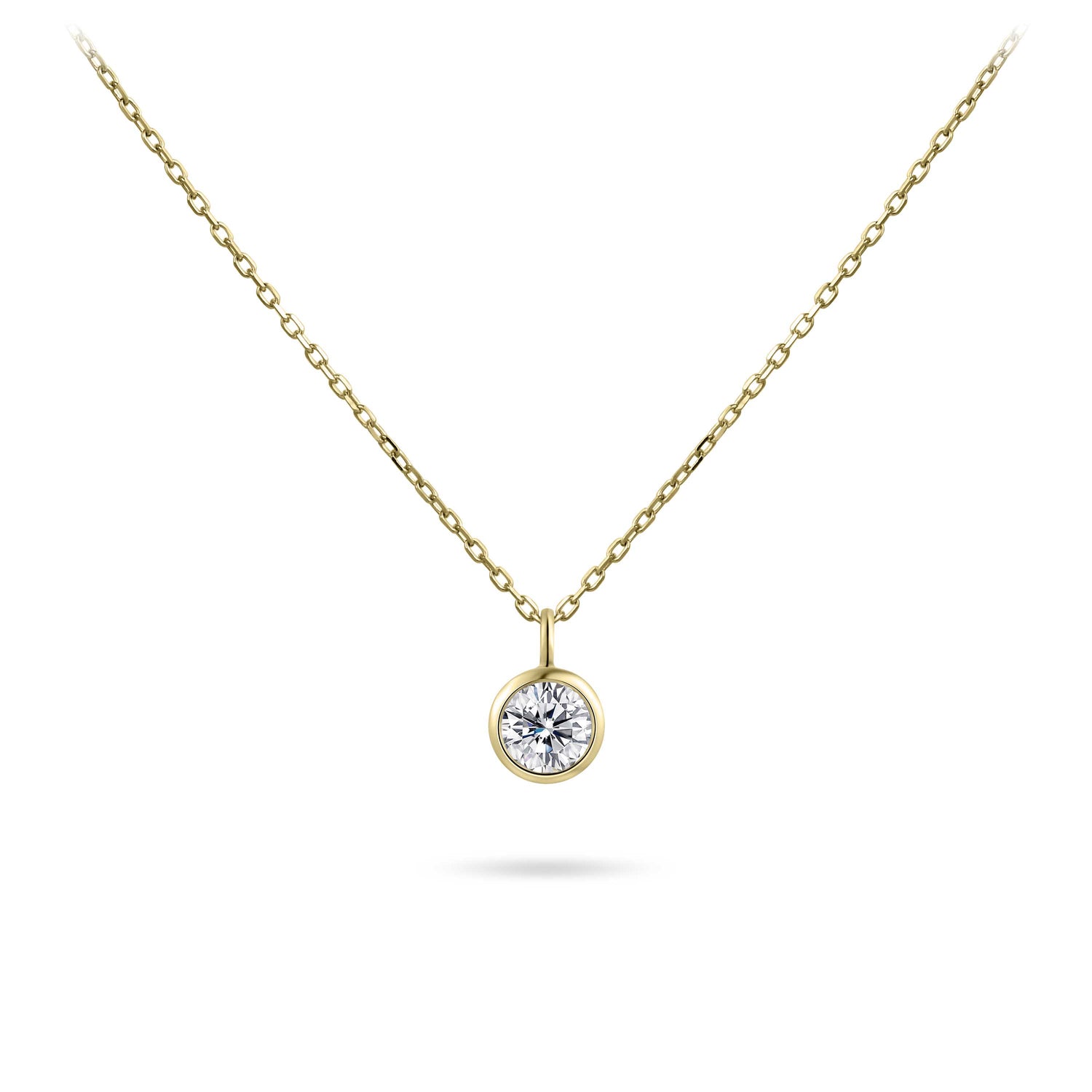 Round 14k Yellow Gold Necklace