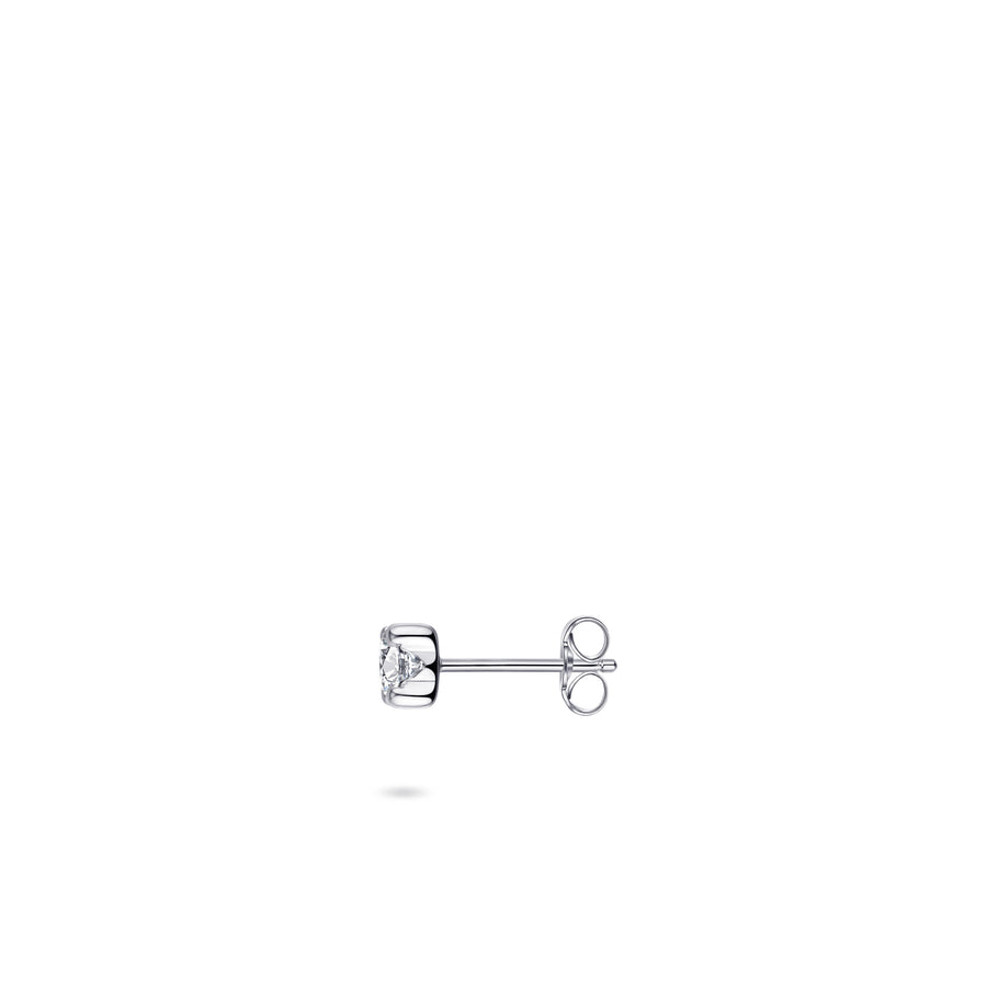 Brilliant Round 14k Gold Stud Earrings