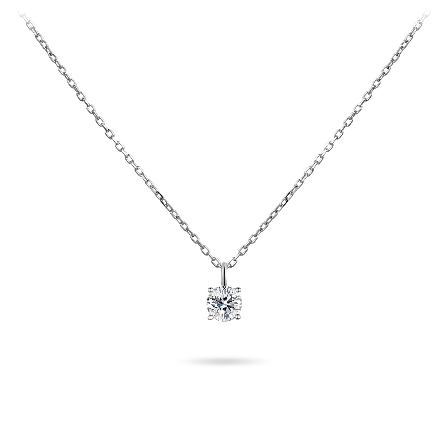 Brilliant 14k White Gold Necklace