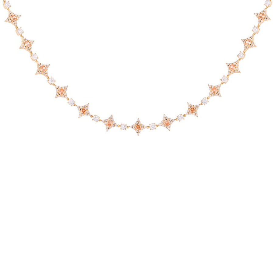 Judith Necklace with Flowers in Coloured Stones