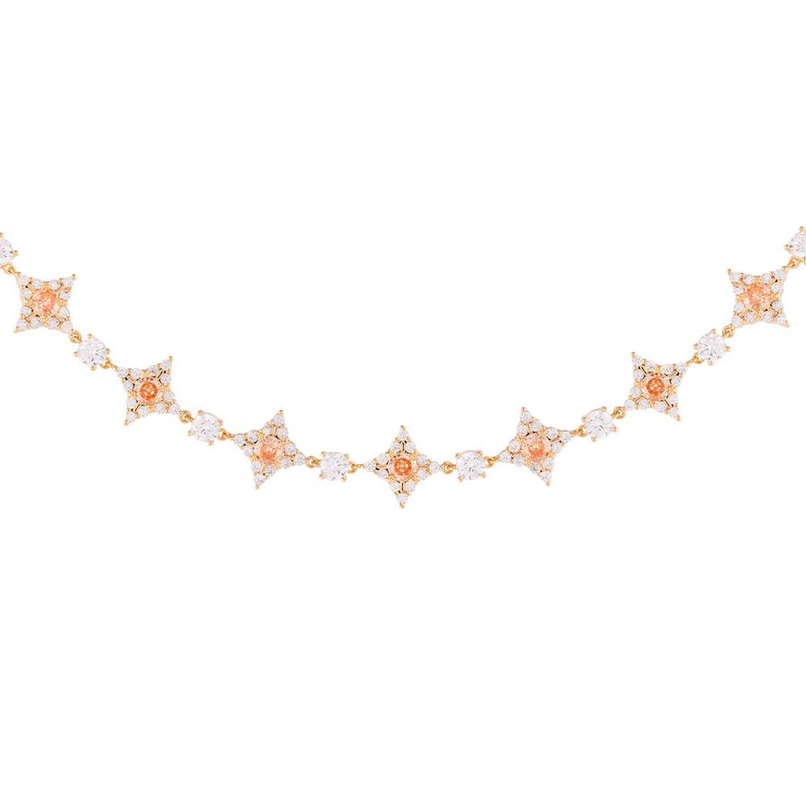 Judith Necklace with Flowers in Coloured Stones