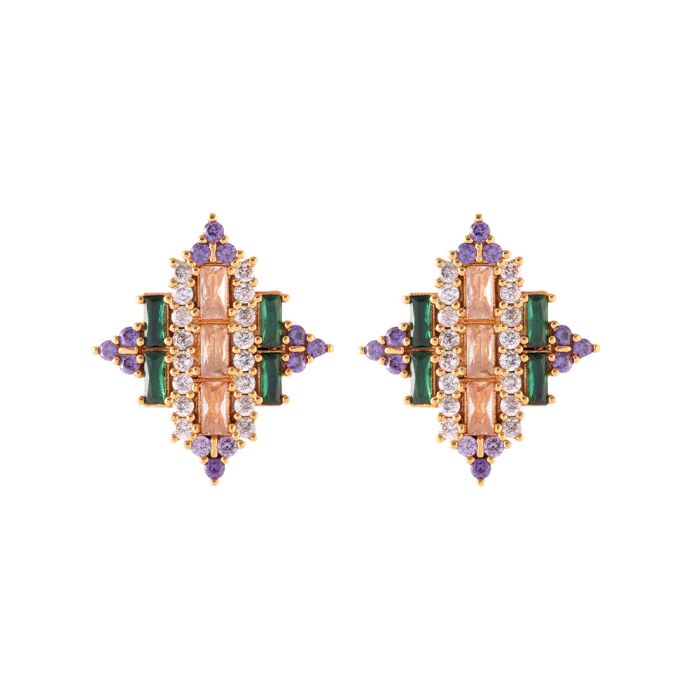 Judith Earring with Coloured Stones