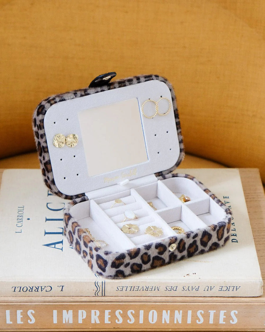 Brigitte Velvet Travel Jewelry Box