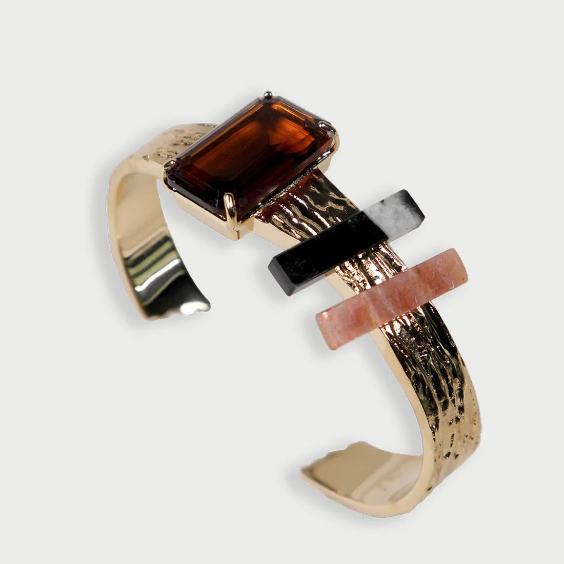 Gold Bangle with Stones