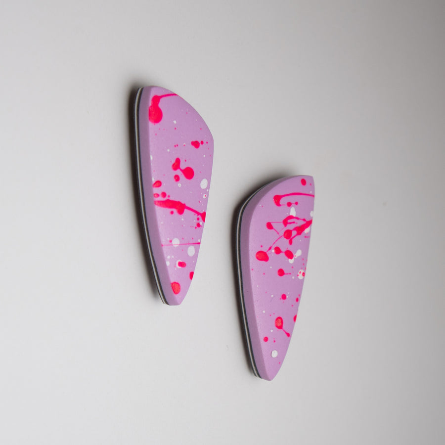 Dagger Stud Earrings - Lilac Splash