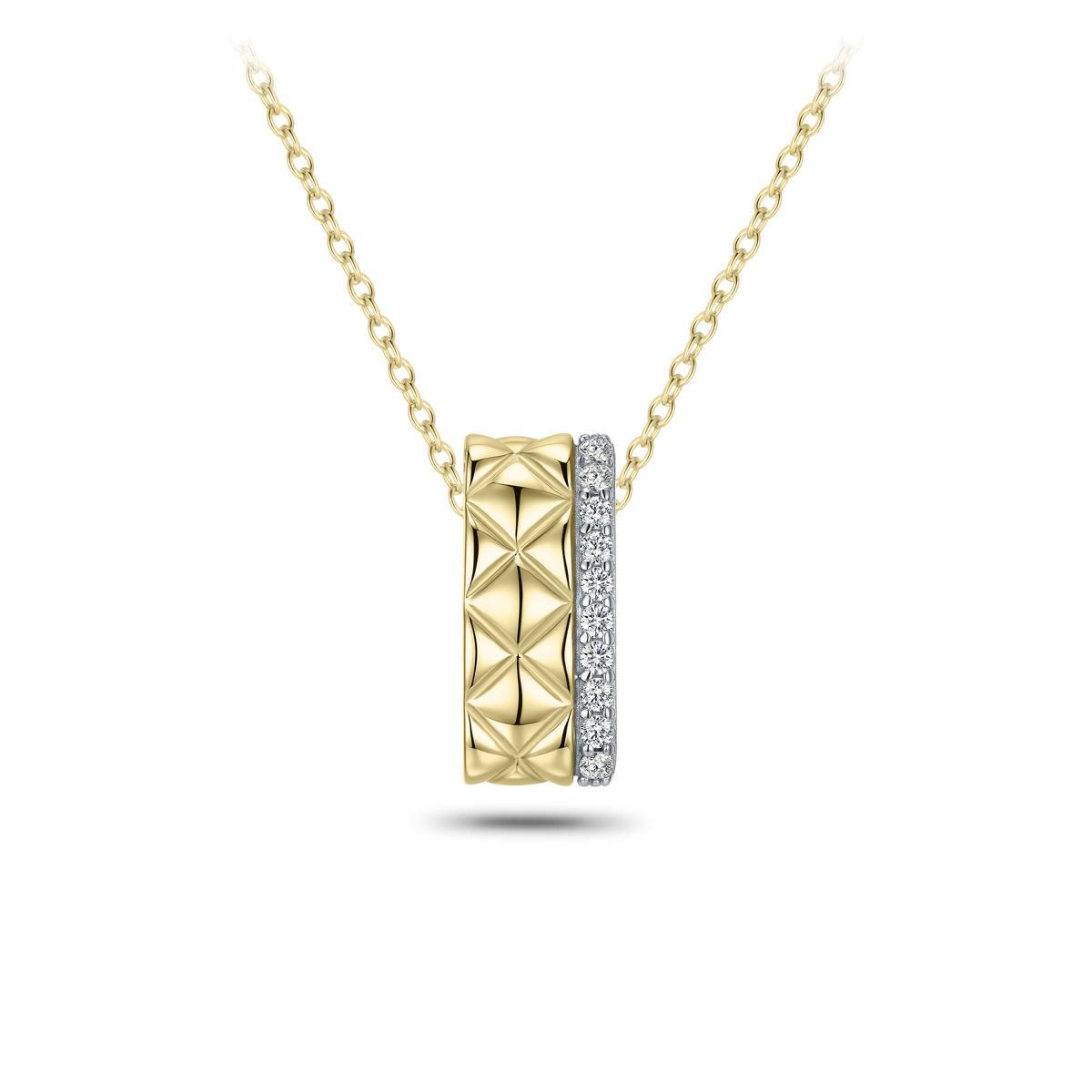 Quilted Zirconia Necklace