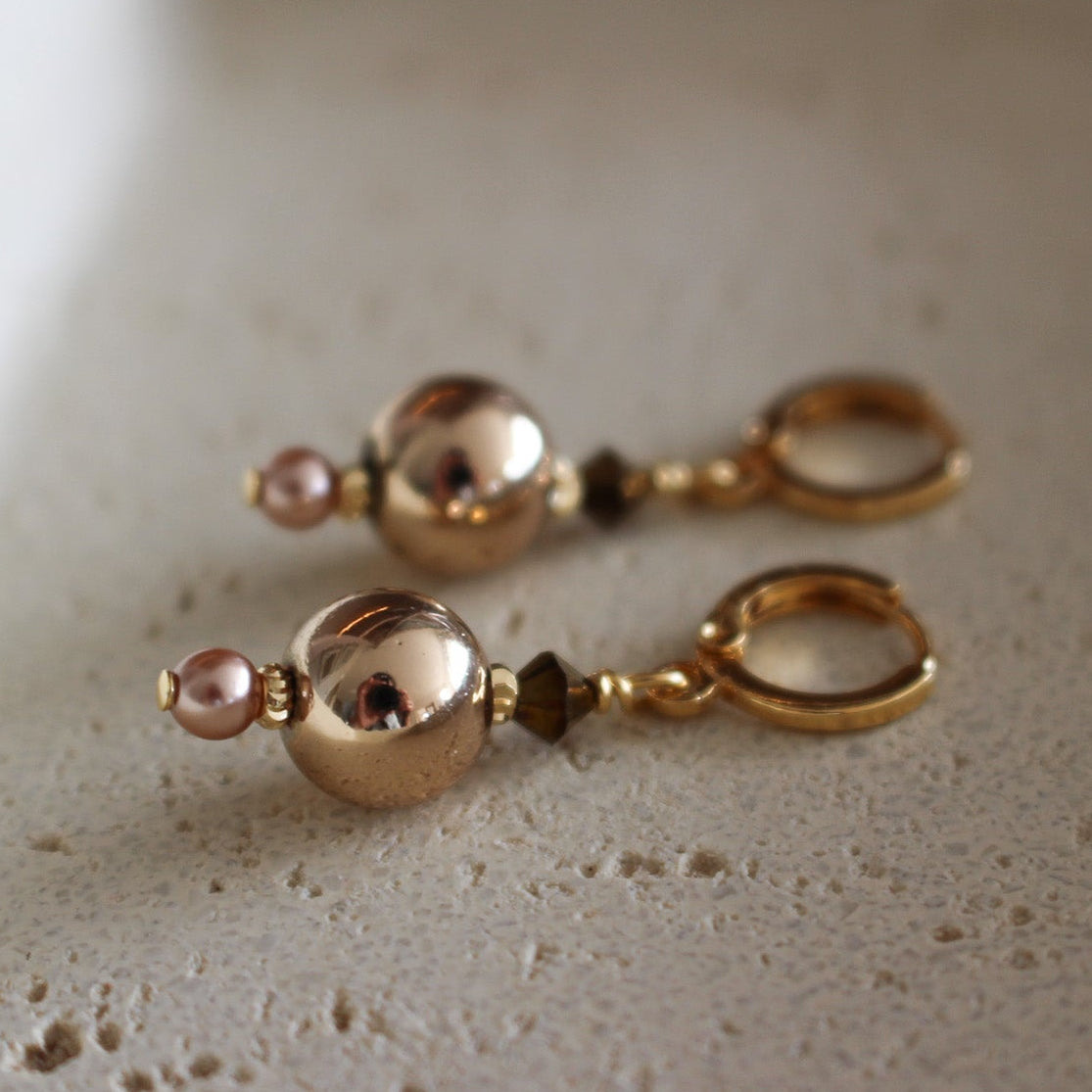 Nocturne Bronze Earrings- Short