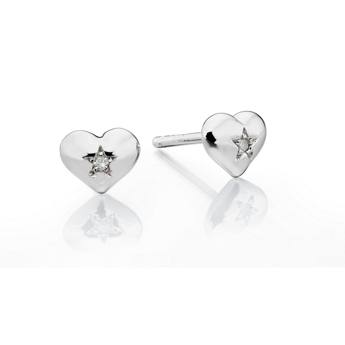 Suri Diamond Heart Stud Earring