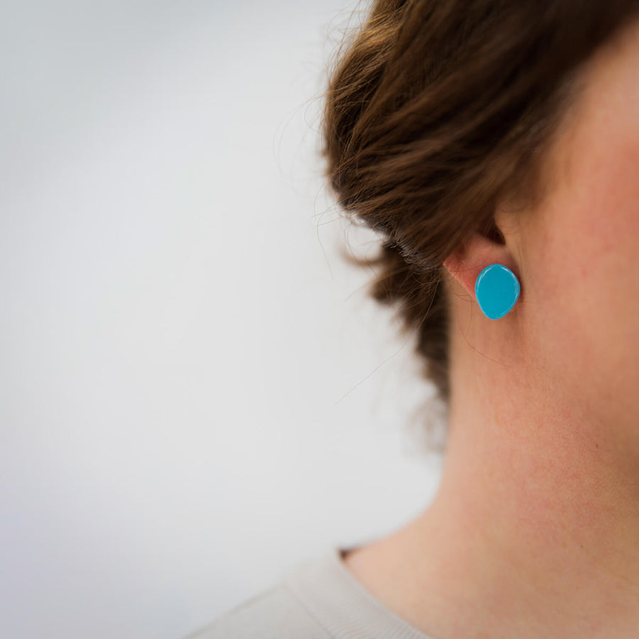 Pebble Stud Earrings - Robins Egg