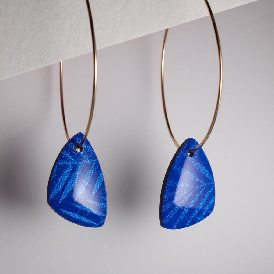 Sway Earrings - Blue Leaves