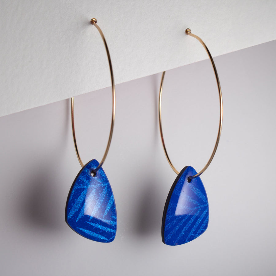 Sway Earrings - Blue Leaves