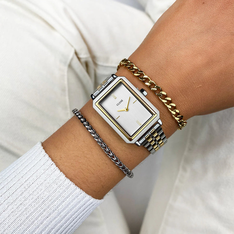 Cluse Fluette Watch Steel, Bicolour