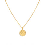 Cancer Zodiac sign necklace. 24k Gold plated