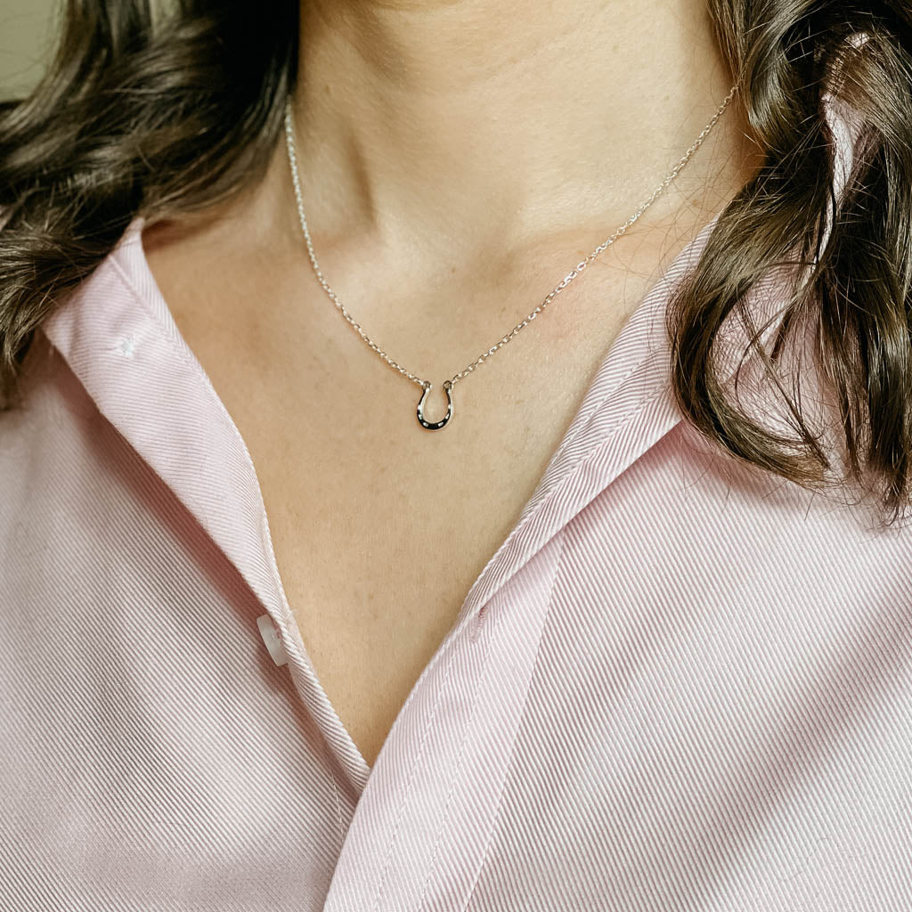 Lucky Horseshoe Silver Necklace (Symbolising Luck and Protection)