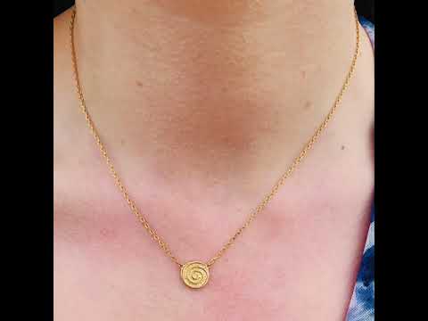 Celtic Spiral Gold Plated Necklace (Symbolising Joy)