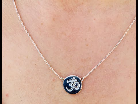 Om Symbol Silver Necklace (Symbolising Inner Peace)