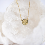 beautiful celtic spiral gold necklace